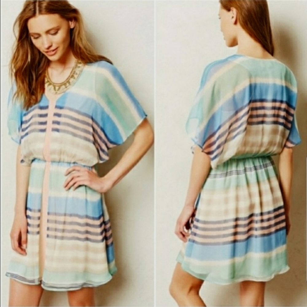 🫟 ANTHROPOLOGIE - EUC Meadow Rue Stripe Dress, Sz M